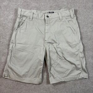 Carhartt‎ Rugged Flex Relaxed Fit Canavas Tan Shorts Men's Size 34 EUC